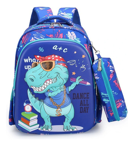 Mochila Cartuchera Infantil Reforzada Unicornio Dino Escuela