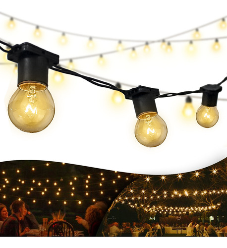 Varal De Luzes 45mts 45 Lâmpadas Festão Completo Luzes Amarelo 110v