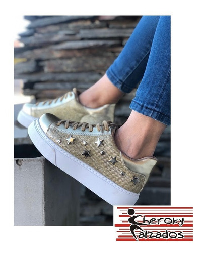 Zapatillas Urbanas Luna Chiara Art Valles Oro