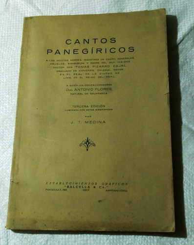 Cantos Panegíricos A Los Invictos Héroes, Maestres De Campo,