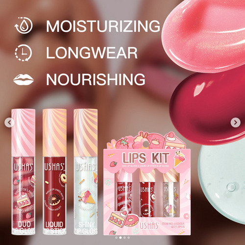 Kit Maquillaje Labios Gloss Color + Matte + Gloss Hidratante