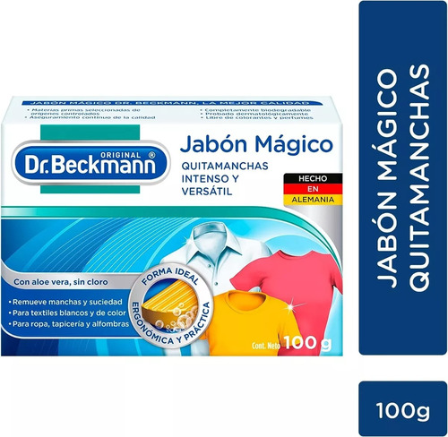 Jabon Quitamanchas Ropa Alfombra Tapiceria Magico 100gr