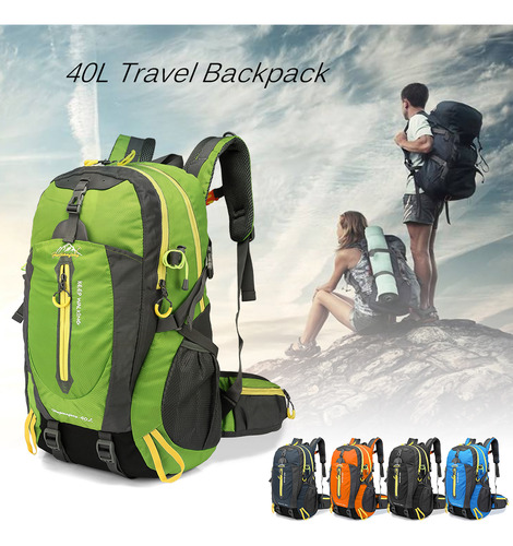 Mochila De Viaje De 40 L Para Acampar, Senderismo, Portátil
