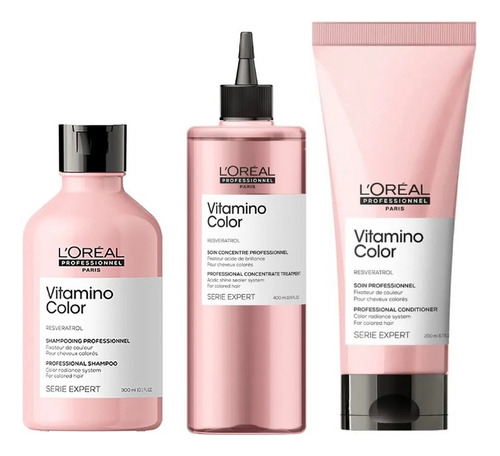 Kit Shampoo + Acondicionador + Tratamiento Vitamino Color 