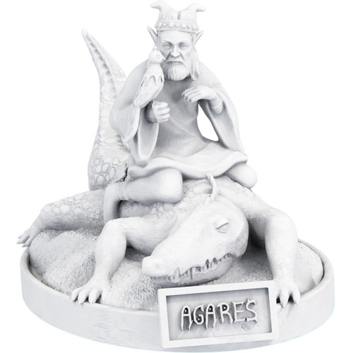 Estátua Imagem Agares - Ars Goetia Cor Cor Mármore