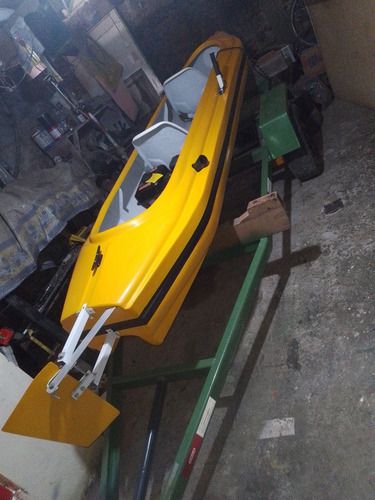 Caiaque Duplo De Fibra Com Motor