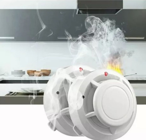 Detector De Humo Con Alta Cobertura Y Alarma Con Sonido Blanco
