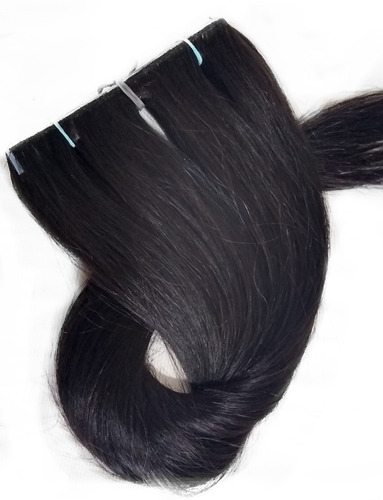 Imagem 3 de 10 de Cabelo Humano Loiro Claro Fita Adesiva 30g 70cm Mega Hair