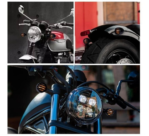 Intermitentes Con Rejilla Para Bobber Cafe Racer Chopper
