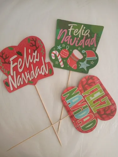 comprar Toppers Navideños Para Tortas Arreglos Regalos