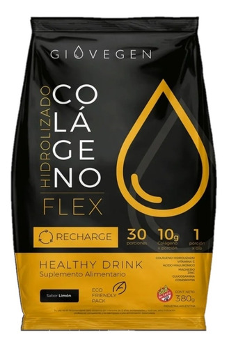 Imagen 2 de 6 de Giovegen Flex Recharge Colégeno Hidrolizado Para 90 Días