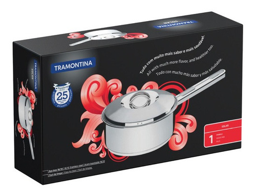 Cacerola Olla C/ Mango Tramontina 20 Cm Triple Fondo Acero