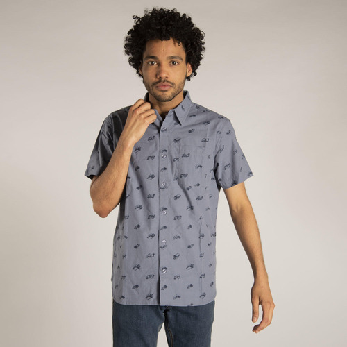 Camisa M/c Hombre Foundation S/s Ao Sh Azul Cat