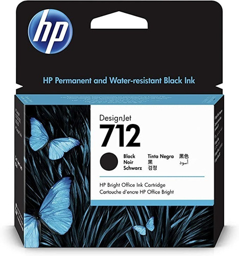 Cartucho Tinta Original Hp 712 Black  De Alta Cap. 80ml 