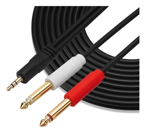 Ghwl, Cable De Conexion Chapado En Oro, 3.5 mm Trs A Dual Ts