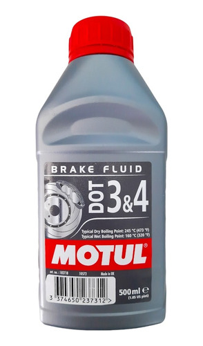 Líquido De Frenos Motul 500 Ml. Dot 3&4