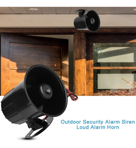 Imagen 6 de 10 de Sirena De Seguridad Exterior Alarma Bocina 110db