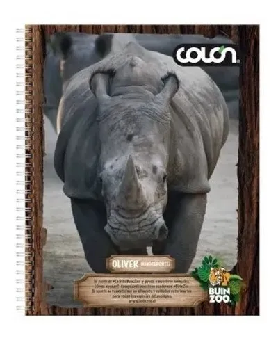 Cuaderno Universitario Buin Zoo 100h 7mm Pack 10 Uni. Colon