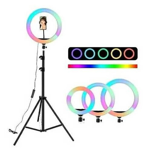 Imagen 1 de 5 de Aro De Luz Multicolor 26cm Fotografía Profesional
