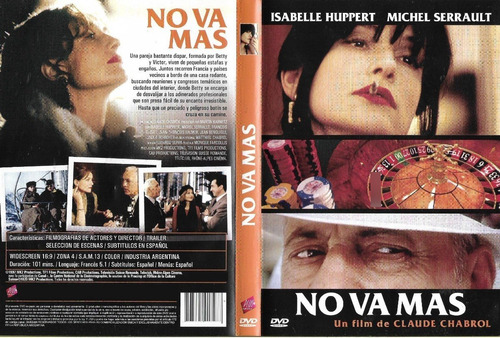 No Va Más Dvd Isabelle Huppert Michel Serrault Claud Chabrol