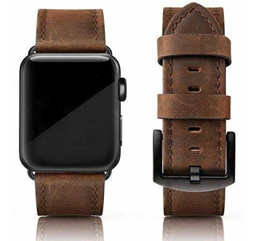 Pulseras Cuero Swees Compatibles Con Iwatch 42mm 44mm Hombre