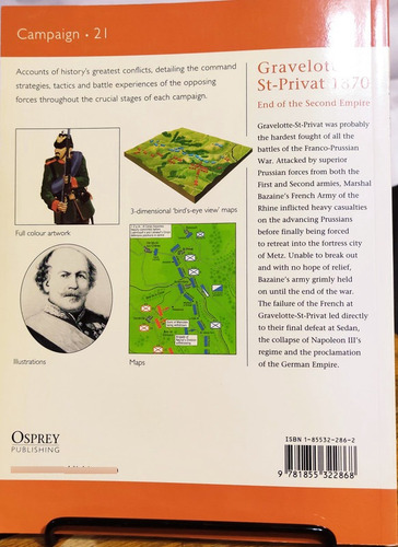 Livro Osprey Gravelotte-st-privat 1870 Fim Do Segundo Império - Já Lido