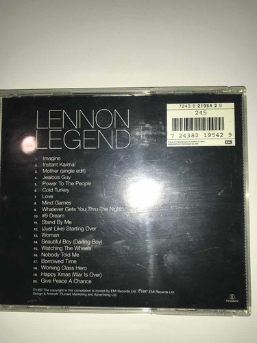 John Lennon Legend Cd (Usado)