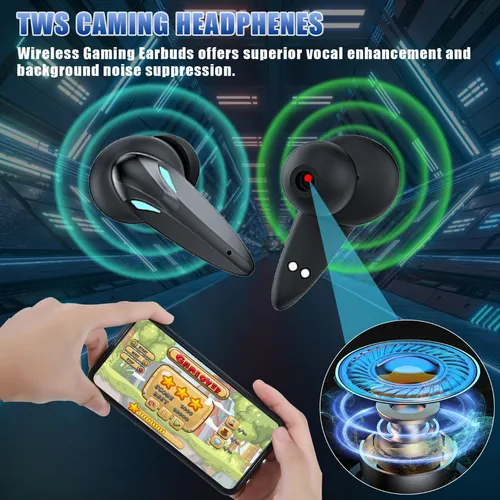 Aud fonos Bluetooth In ear Gamer Inal mbricos Sin Latencia