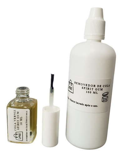 Imagem 3 de 12 de Kit Cola Spirit Gum Verniz 10ml + Removedor 100ml - Full