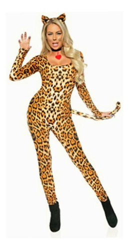 Leg Avenue De La Mujer 3 piezas Cougar, Color Multi, Talla Color Leopard