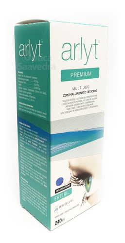 Imagen 2 de 3 de Arlyt Premium 240 Ml Solucion Para Lentes Contacto + Estuche