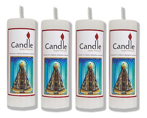 Kit De 10 Velas 7 Dias 260g  Imagem Nossa Senhora Aparecida