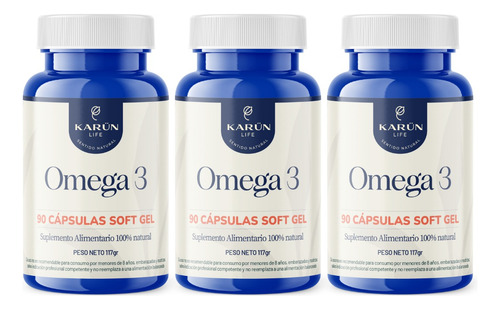 Pack Premium Triple Omega 3 - 270 Cap Karun Life