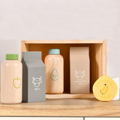 Juego De Desayuno En Caja De Madera Para Niños, Estilo A