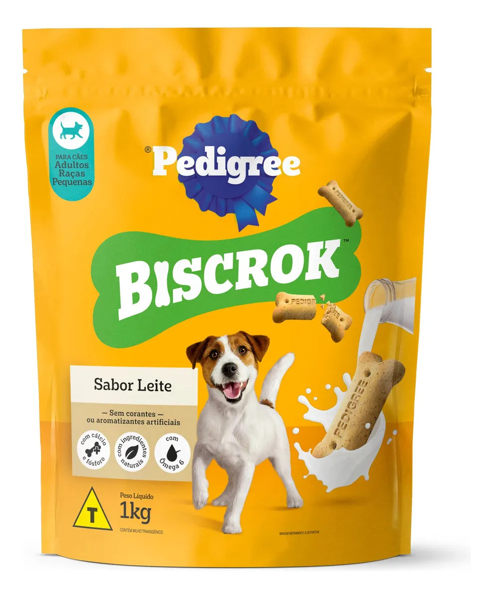 Biscoito Pedigree Biscrok Para Cães Adultos Raças Pequenas, 1 kg