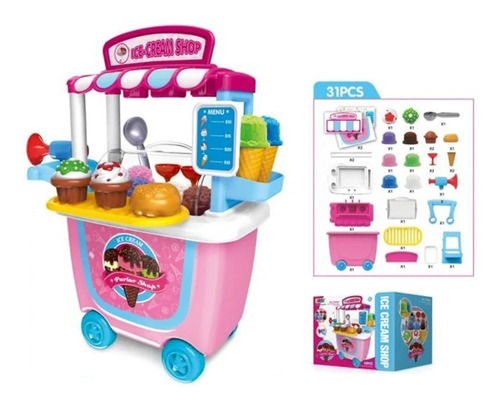 Imagen 1 de 4 de Juguete Carrito Heladeria Accesorios Zippy Babymovil Full