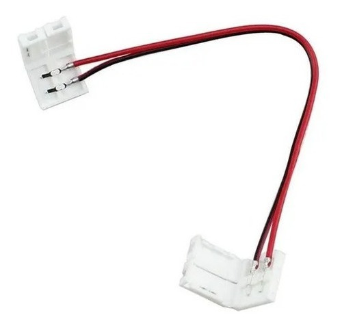 Conector Doble Tira Led Neon 2538 A Presion Con Cable