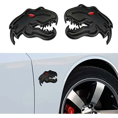Un Par De Emblemas De Dinosaurio De Metal Para Dodge Ram Trx