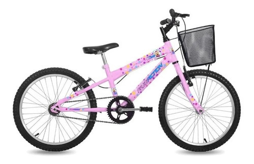 Bicicleta Aro 20 Free Action Kiss Rosa Tamanho do quadro Único