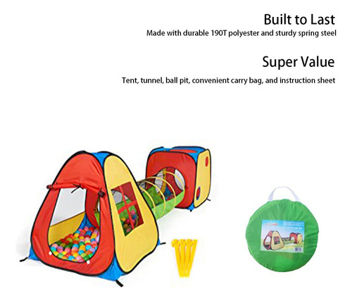 Tienda De Campaña Inflable Utex 3 En 1 Con Túnel Y Piscina Color
