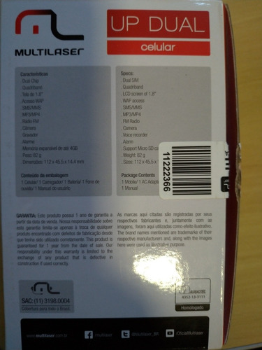 Celular Multilaser Up Dual