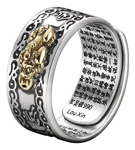 Amuleto De Anillo De Protección De Mantra De Feng Shui Pixiu