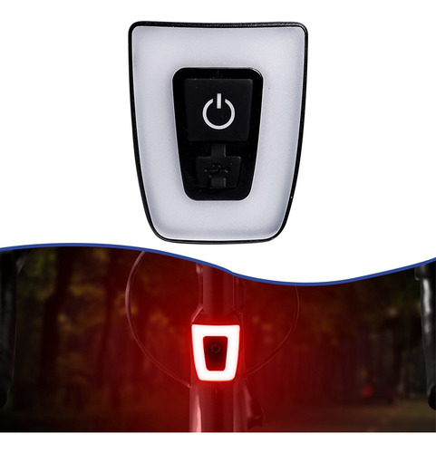 Casco Recargable Con Luz Trasera Para Bicicleta, Luz Trasera