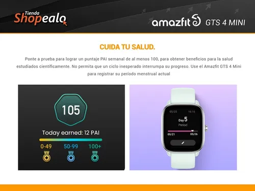 Smartwatch Reloj Inteligente Amazfit Gts 4 Mini 1,65 Blue