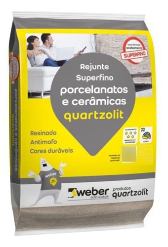 Rejunte Porcelanatos E Cerâmicas Corda 5kg - Quartzolit