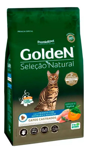 Ração Sel Natural Gato Adulto Castrado Frango Abóbora 10,1kg