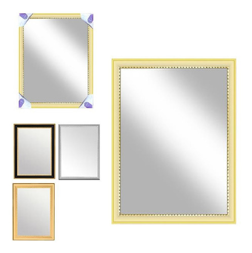 10 Espelhos De Parede Com Moldura 20x15cm Retangular
