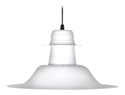 Lampara Colgante 1 Luz Blanco 35cm Galponera Vintage C 115