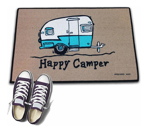 Feliz Camper Con Camper Retro De Algodón