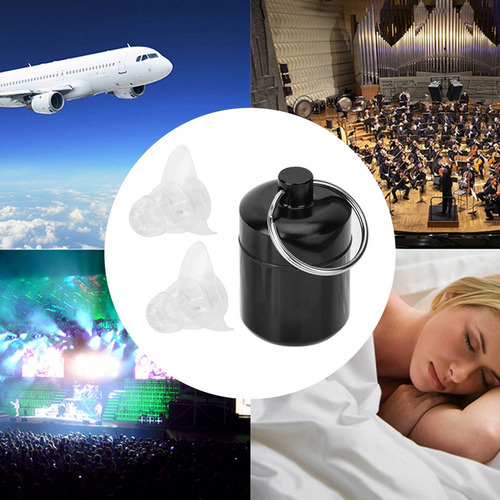 1 Par Tapones Para Oído De Silicona Para Dormir Y Conciertos